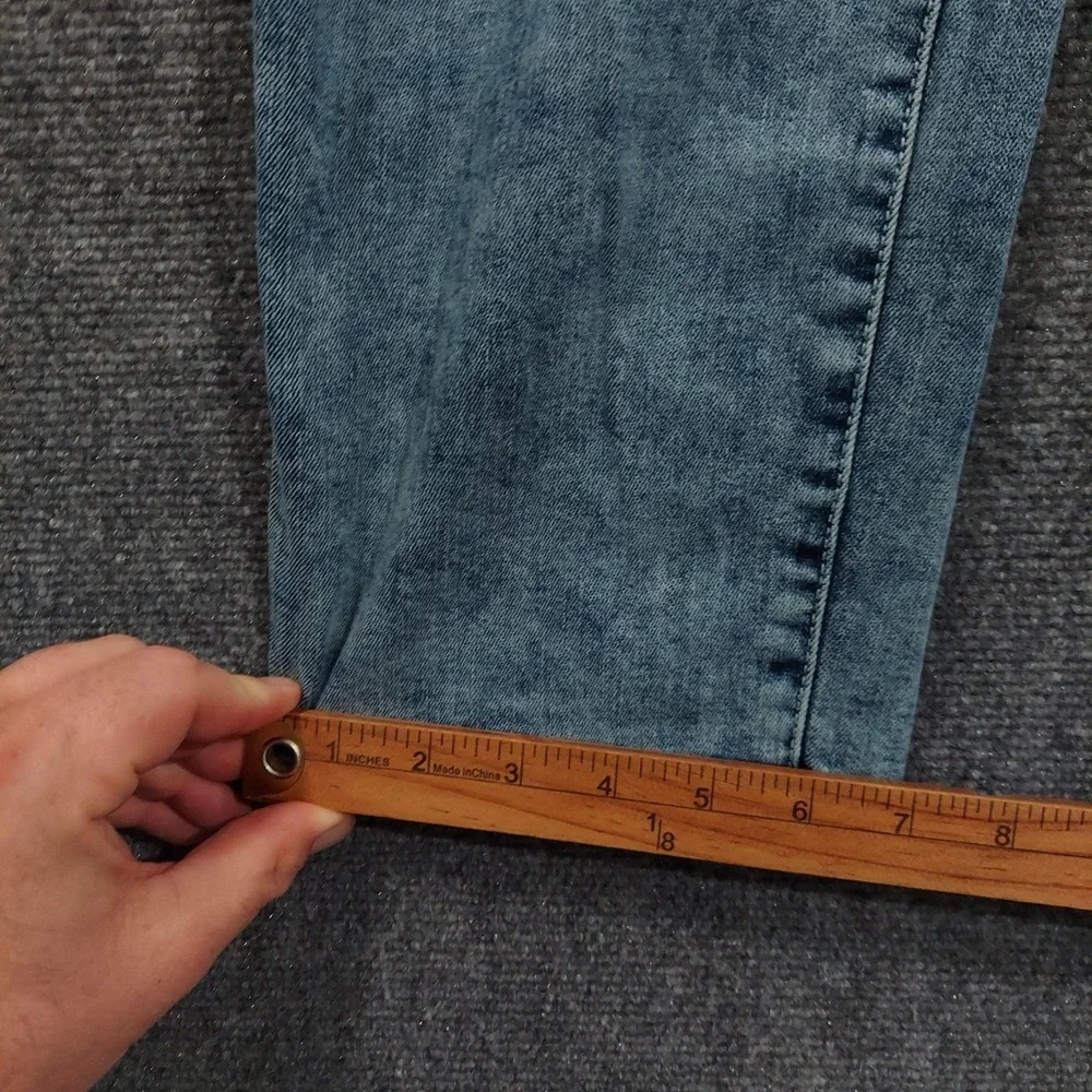 True Religion Geno Relaxed Slim Jeans Mens 34x34 Light Blue Distressed Denim